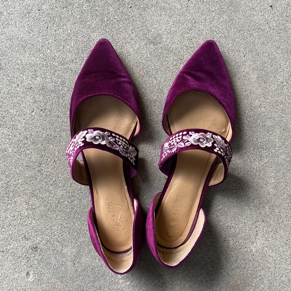 SUNDANCE Bettye Muller Embroidered Flats | 8.5